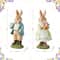 Glitzhome® 9.75" Easter Resin Bunny Couple with Coffee and Tulips Table Decor